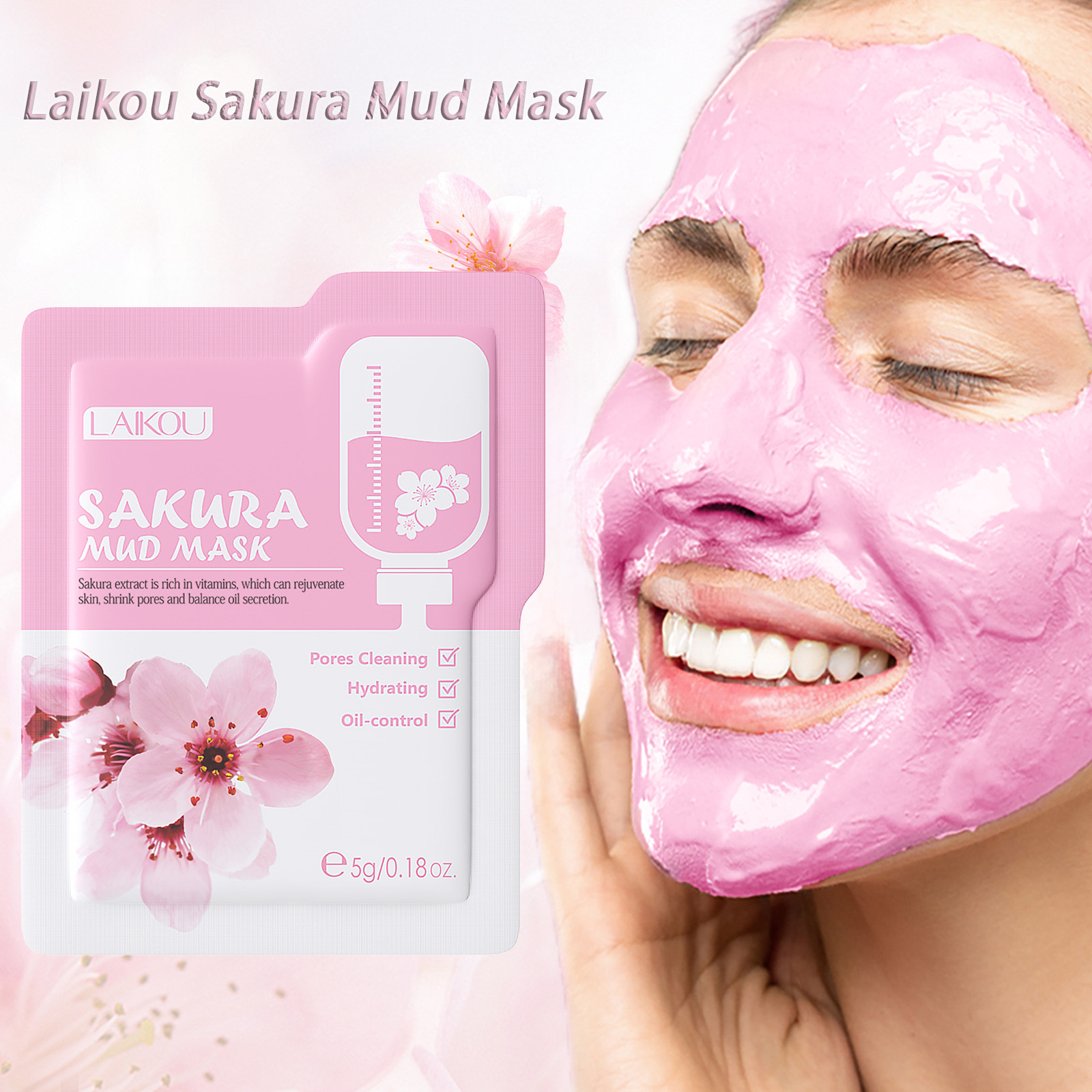 Laikou Sakura Clay Mask Trial  - Dust Mask Construction review and price