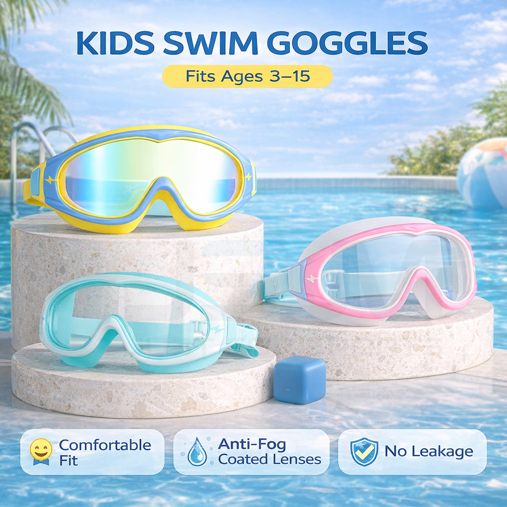 JSJM Kids Swimming Goggles Big - Anti Pollution Mask review and price
