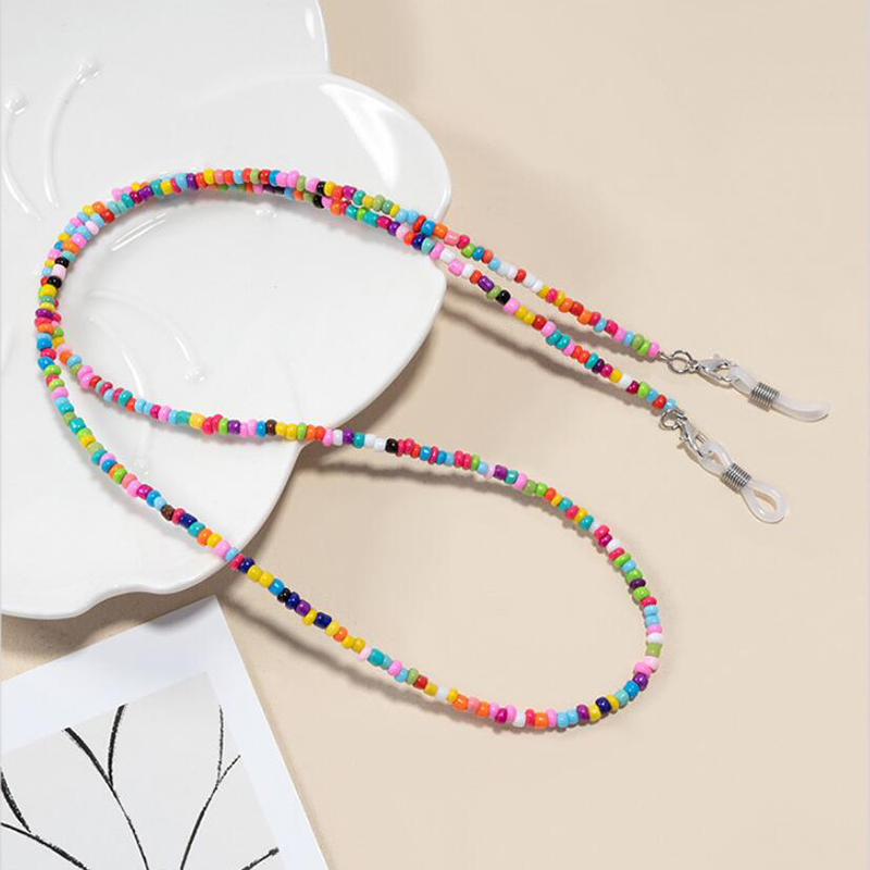 【F】 Colorful Rice Bead Glasses - Mask Chain Holder review and price