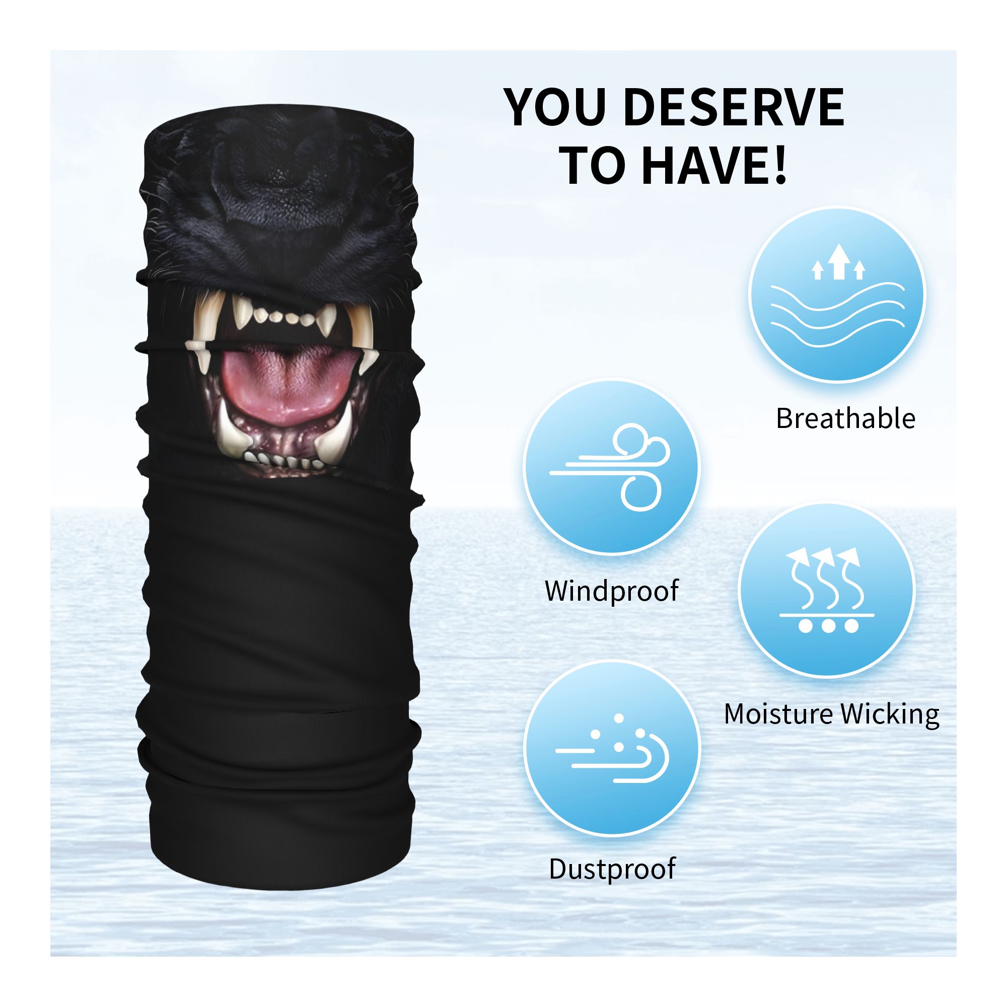 Custom Black Panther Animal He - Neck Gaiter Face Cover review and price