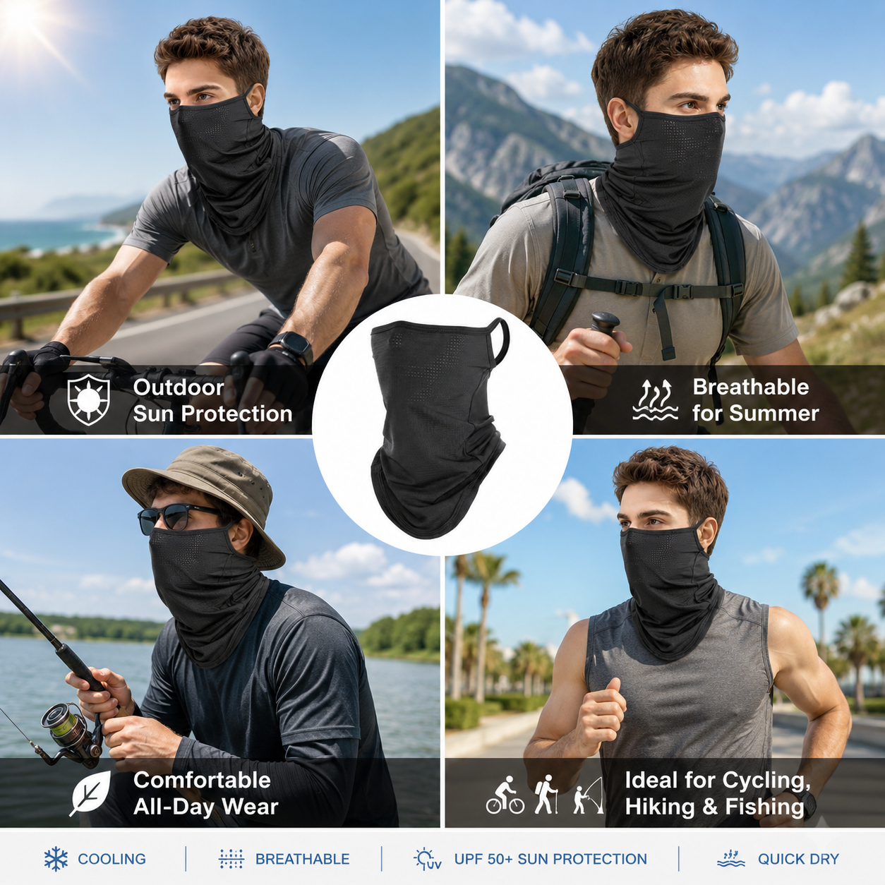 Breathable Quick-Dry Neck Gait - Respirator Half Face review and price