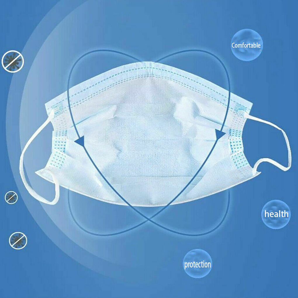 50piece Disposable Face Masks  - Disposable Mask Blue review and price