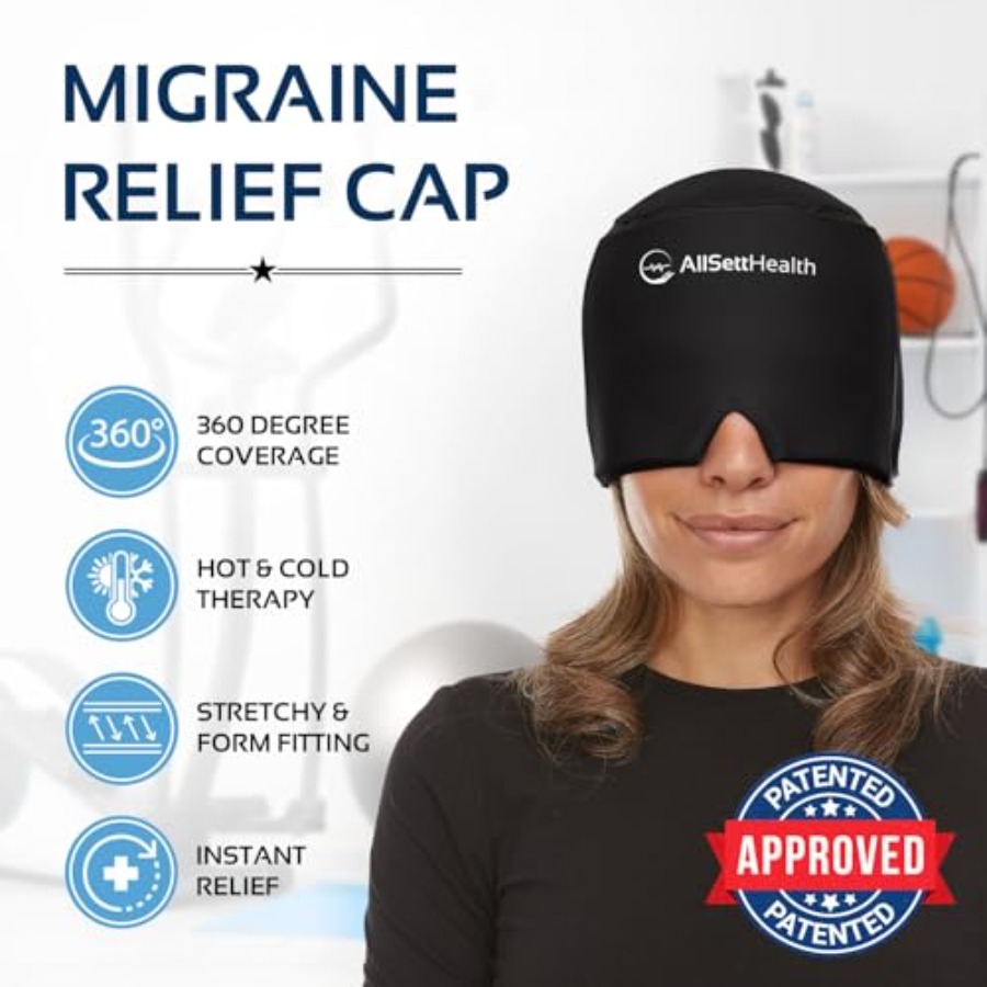 Migraine Relief Cap Ice Head W - Black Face Mask Pack review and price