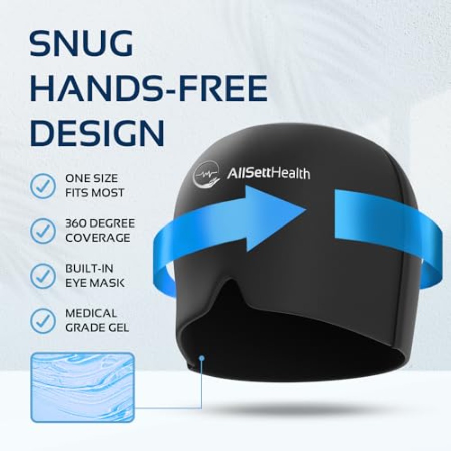 Migraine Relief Cap Ice Head W - Black Face Mask Pack review and price